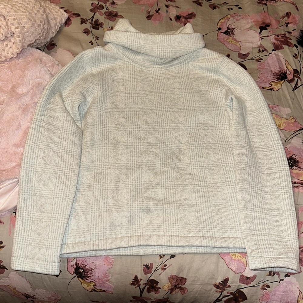 Women’s J.Crew Houndstooth Cowl-neck Pullover Size S